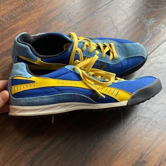 Trade 92 Mark Skechers Men's 10.5 Urban Cleat Golf Athletic Sneakers blue yellow - Picture 1 of 7